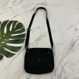 Kipling Sebastian Cross Body Purse Bag Black Nylon Lightweight Live Light